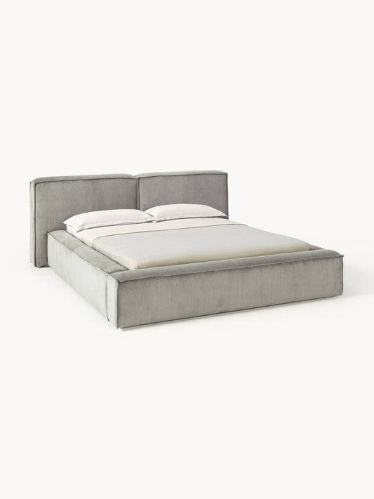 Lennvik Corduroy Upholstered Bed