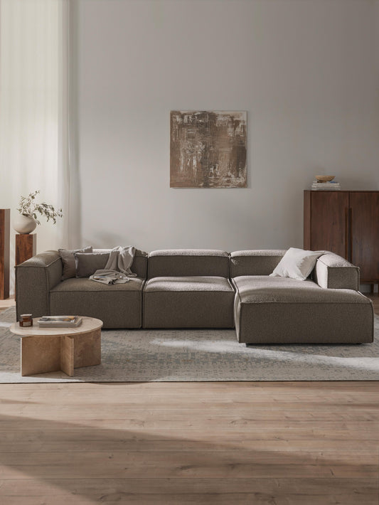 Lennvik Modular Bouclé Corner Sofa, 4-Seater