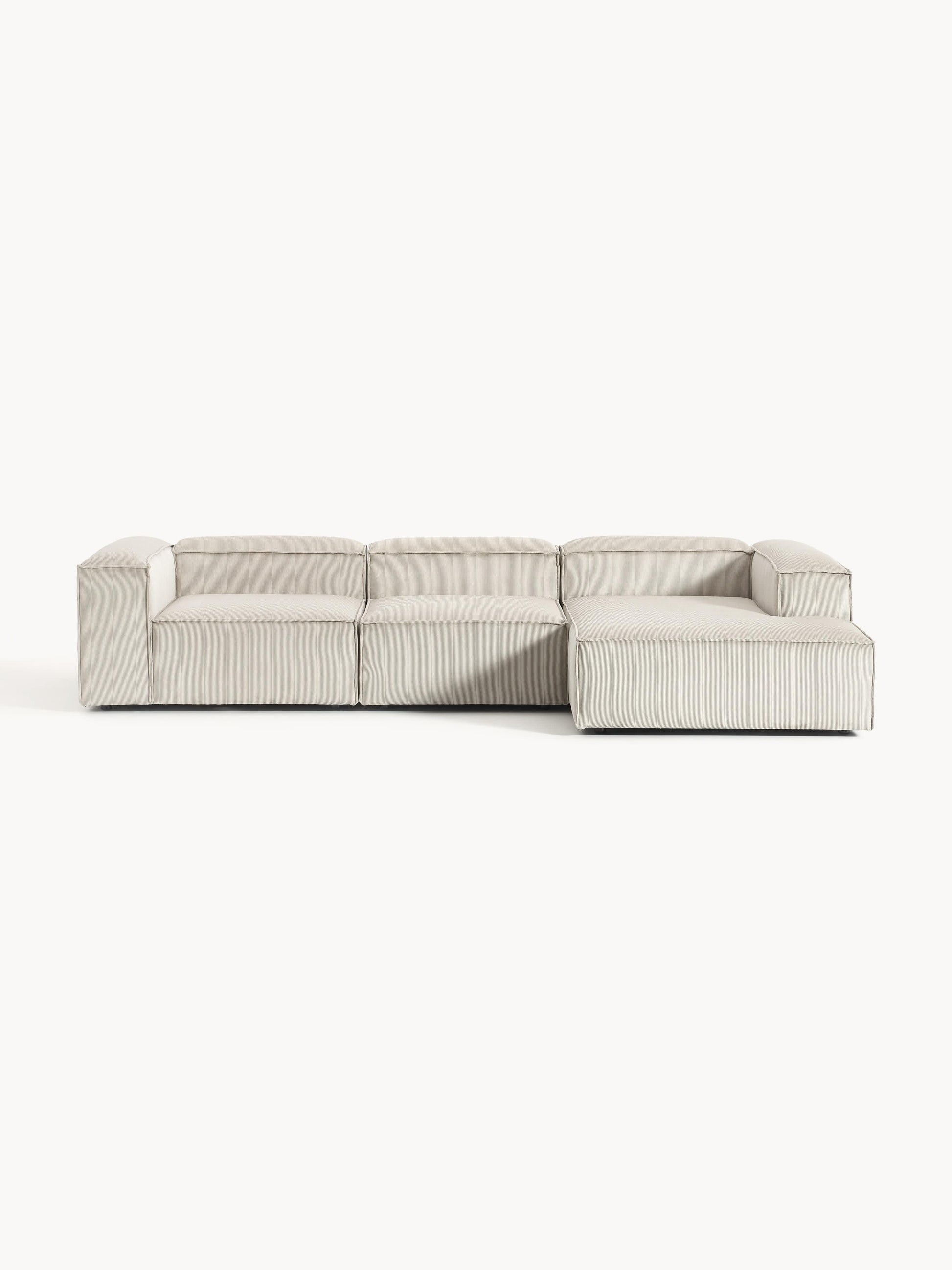Lennvik Modular Corduroy Corner Sofa (4-Seater)