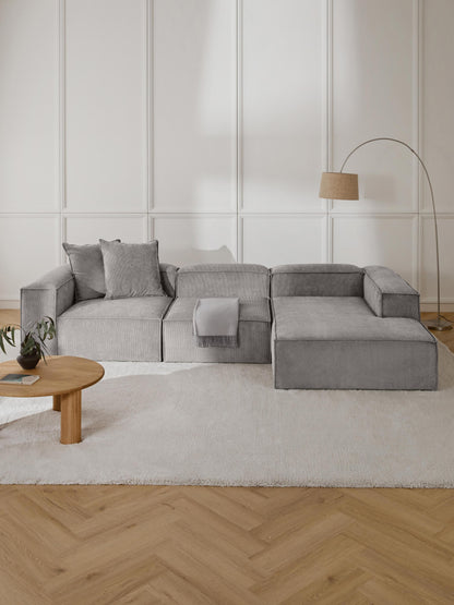 Lennvik Modular Corduroy Corner Sofa (4-Seater)