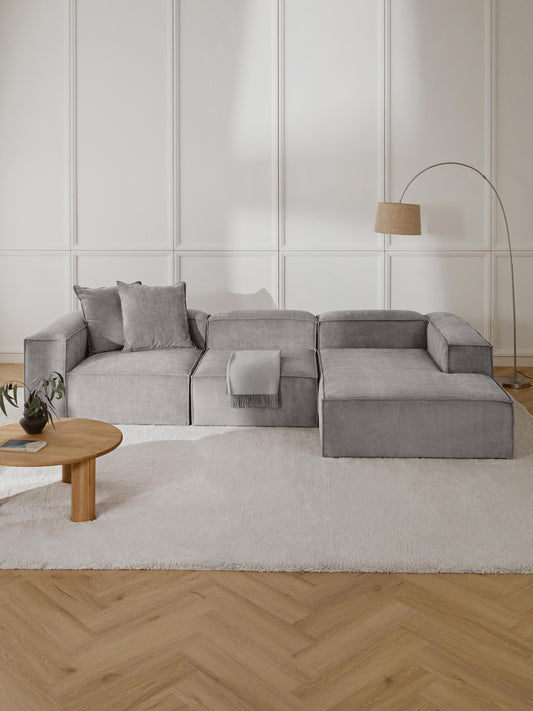 Lennvik Modular Corduroy Corner Sofa (4-Seater)