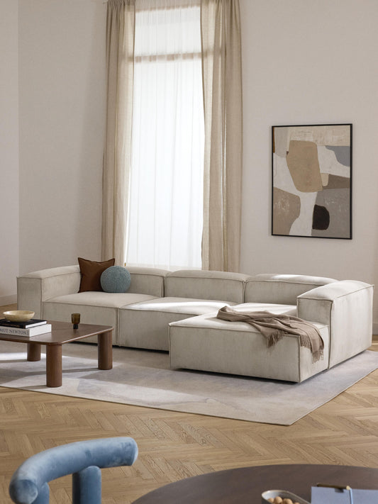 Lennvik Modular Corduroy Corner Sofa (4-Seater)