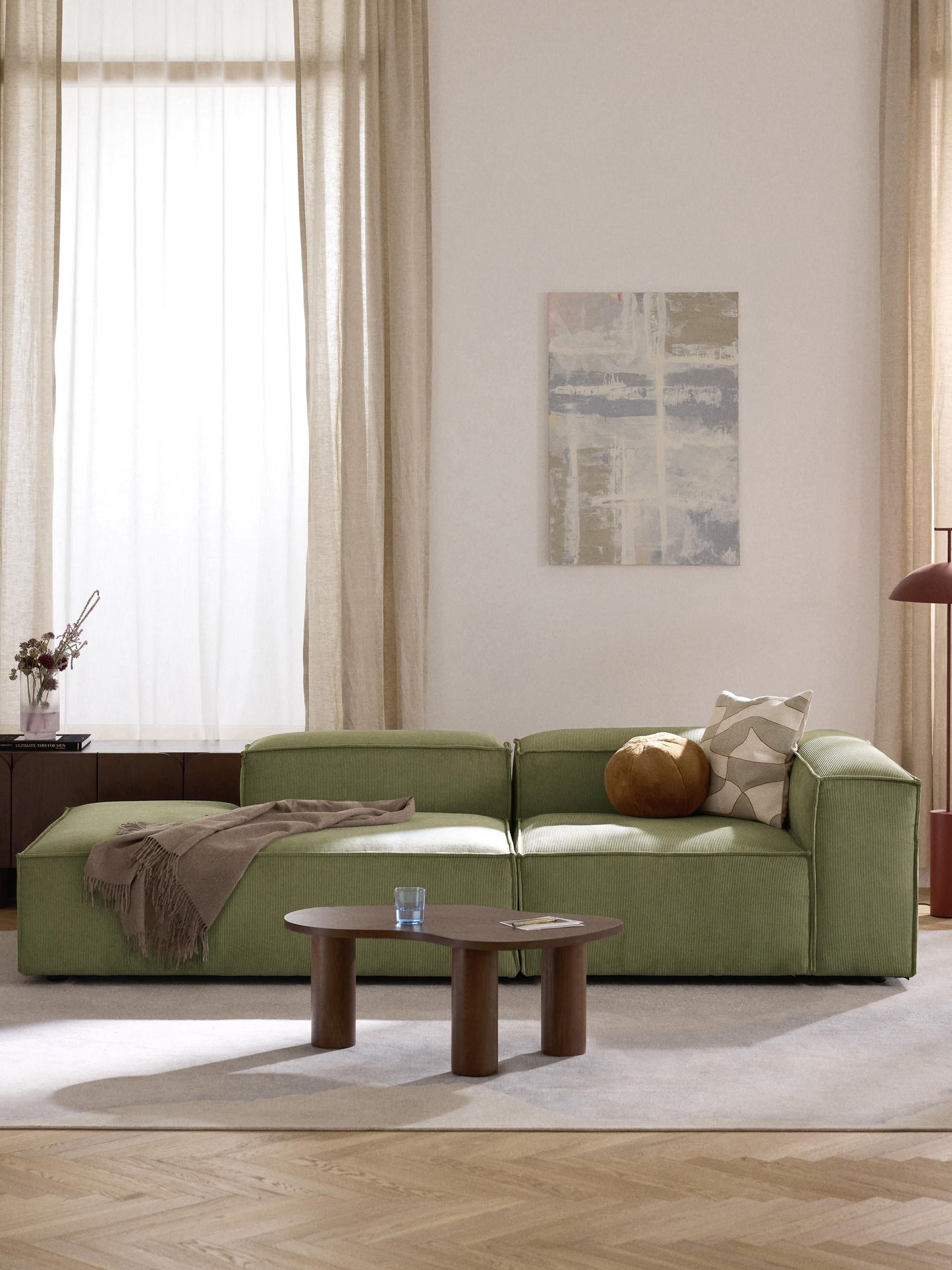Lennvik Modular Corduroy Ottoman