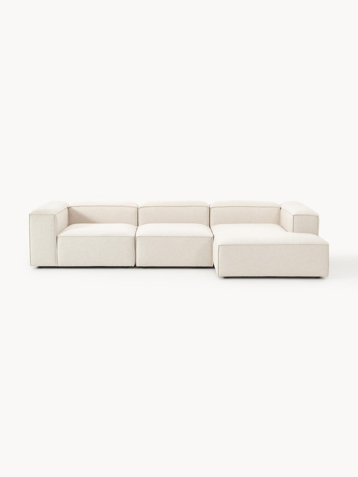 Lennvik Modular Linen Blend Corner Sofa (4-Seater)