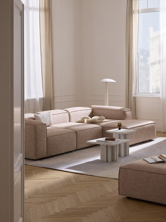 Lennvik Modular Linen Blend Corner Sofa (4-Seater)