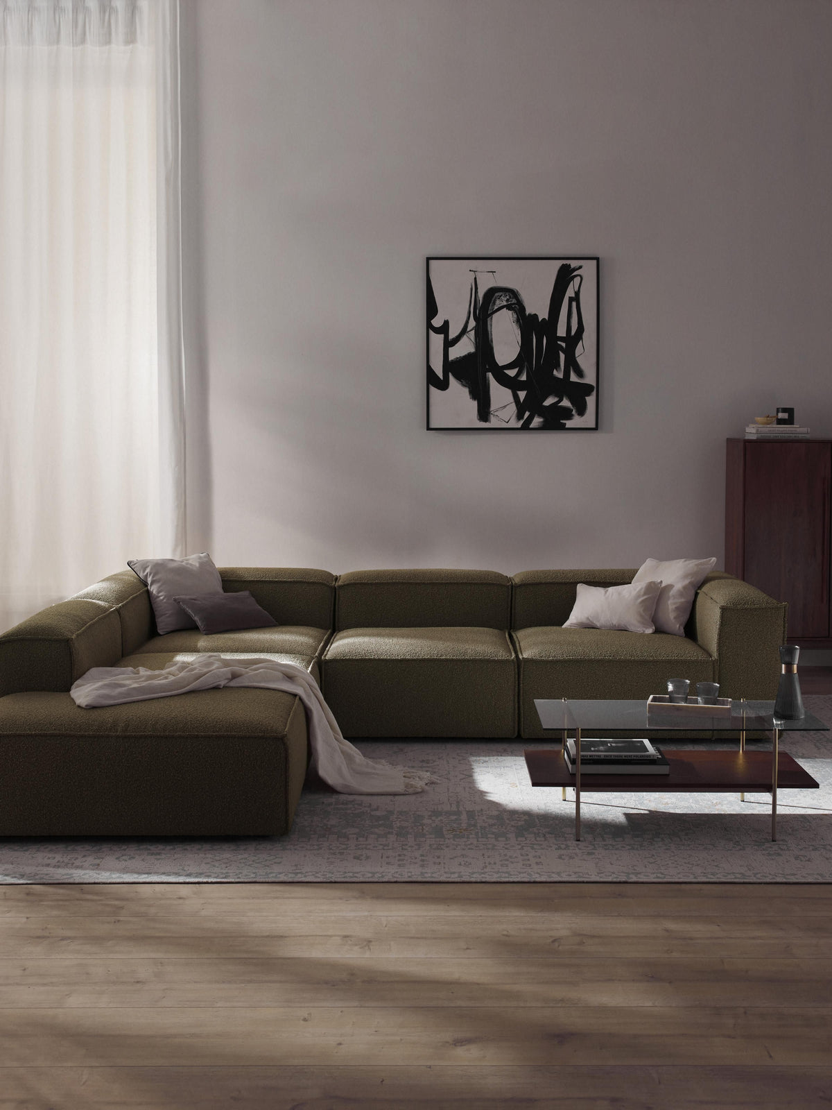 Lennvik Modular XL Bouclé Corner Sofa (4-Seater)