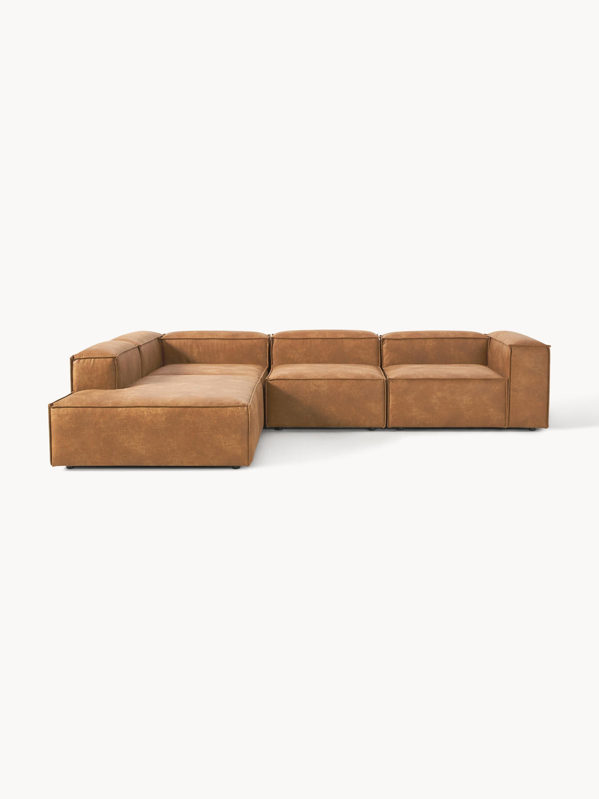Lennvik Modular XL Leather Corner Sofa (4-Seater)