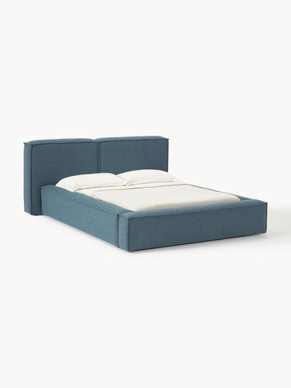Lennvik Upholstered Bed in Bouclé