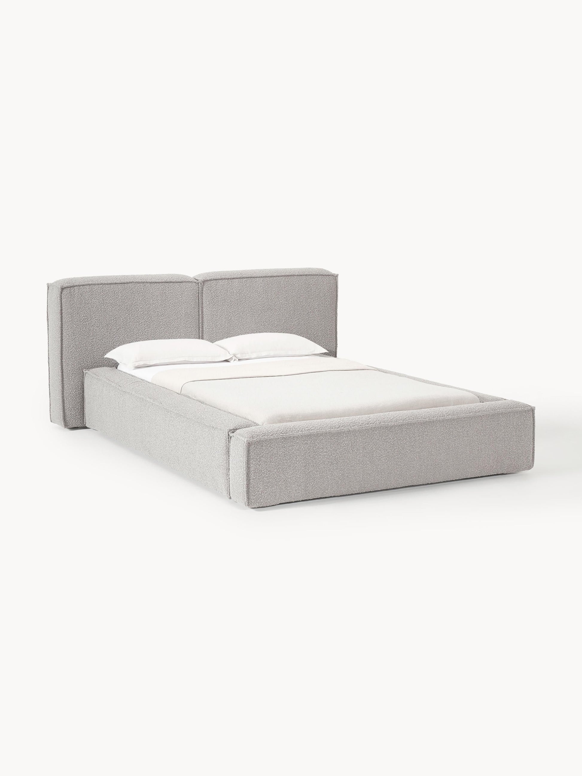 Lennvik Upholstered Bed in Bouclé