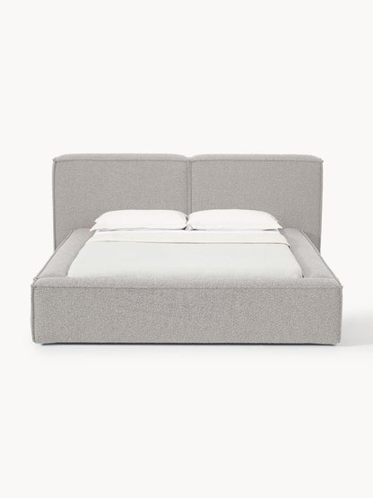 Lennvik Upholstered Bed in Bouclé