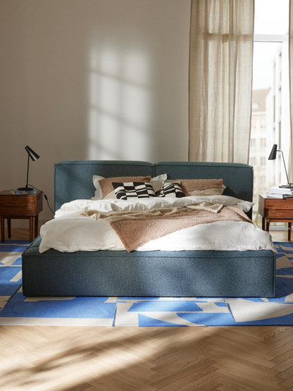Lennvik Upholstered Bed in Bouclé