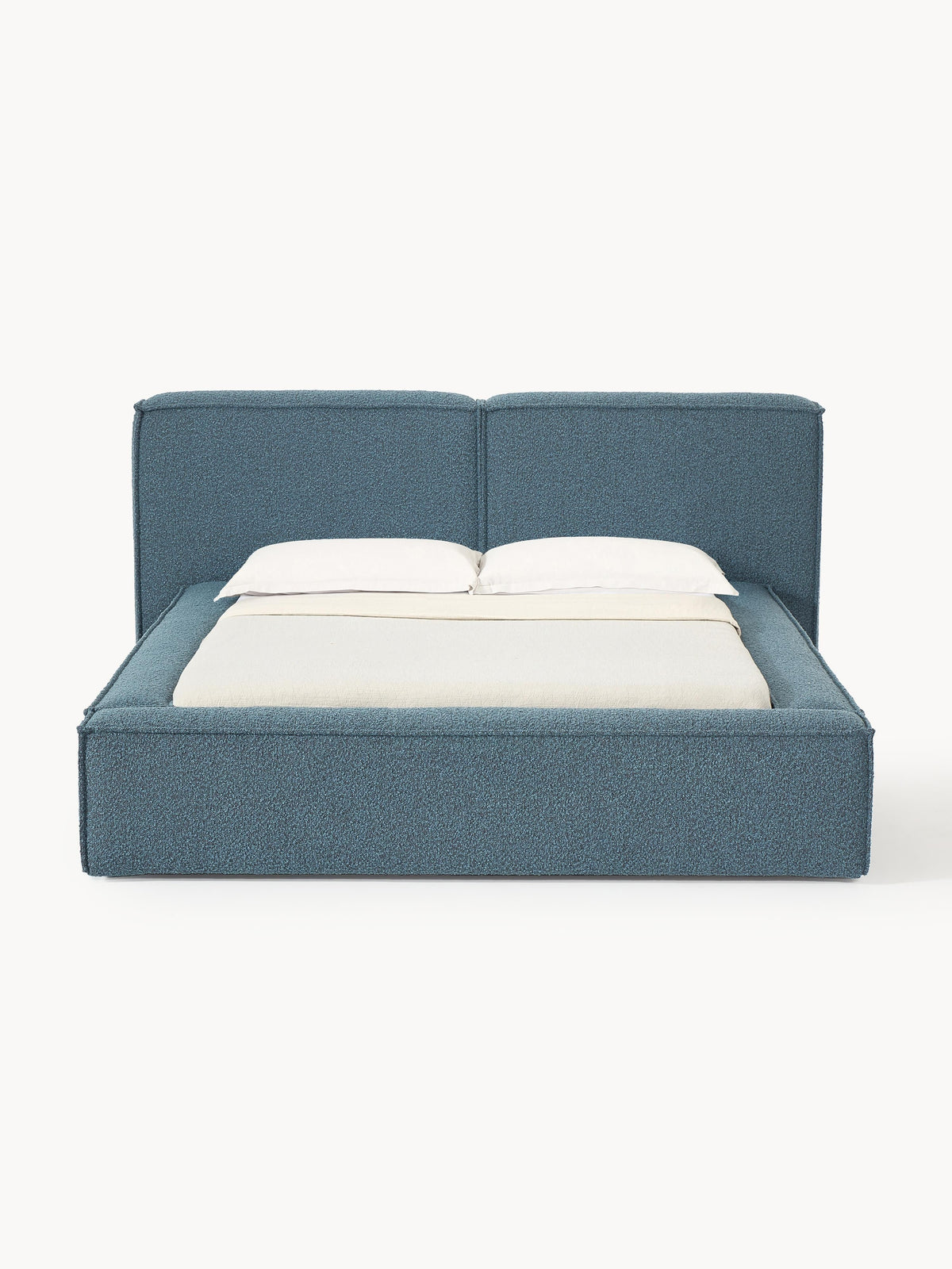 Lennvik Upholstered Bed in Bouclé