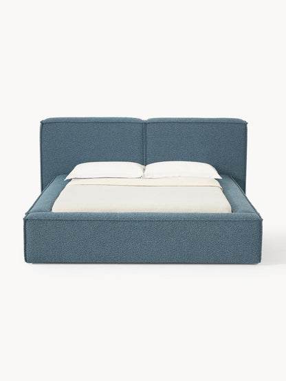 Lennvik Upholstered Bed in Bouclé