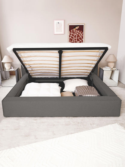 Lennvik Upholstered Bed with Storage