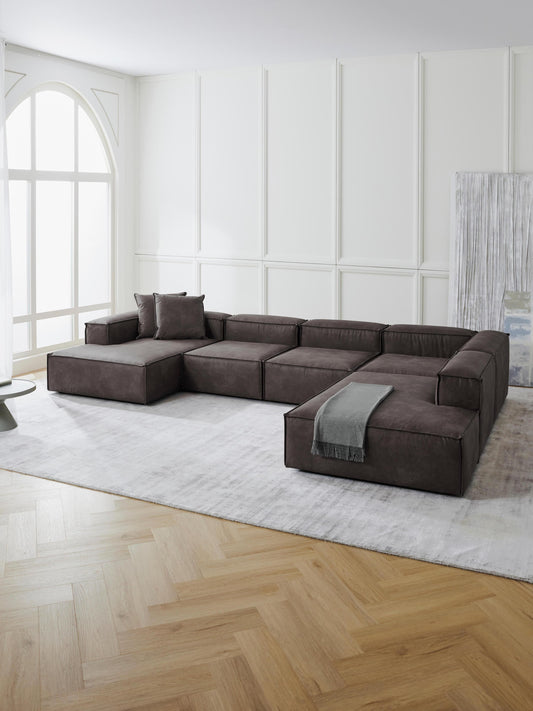 Lennvik XL Modular Sofa in Leather
