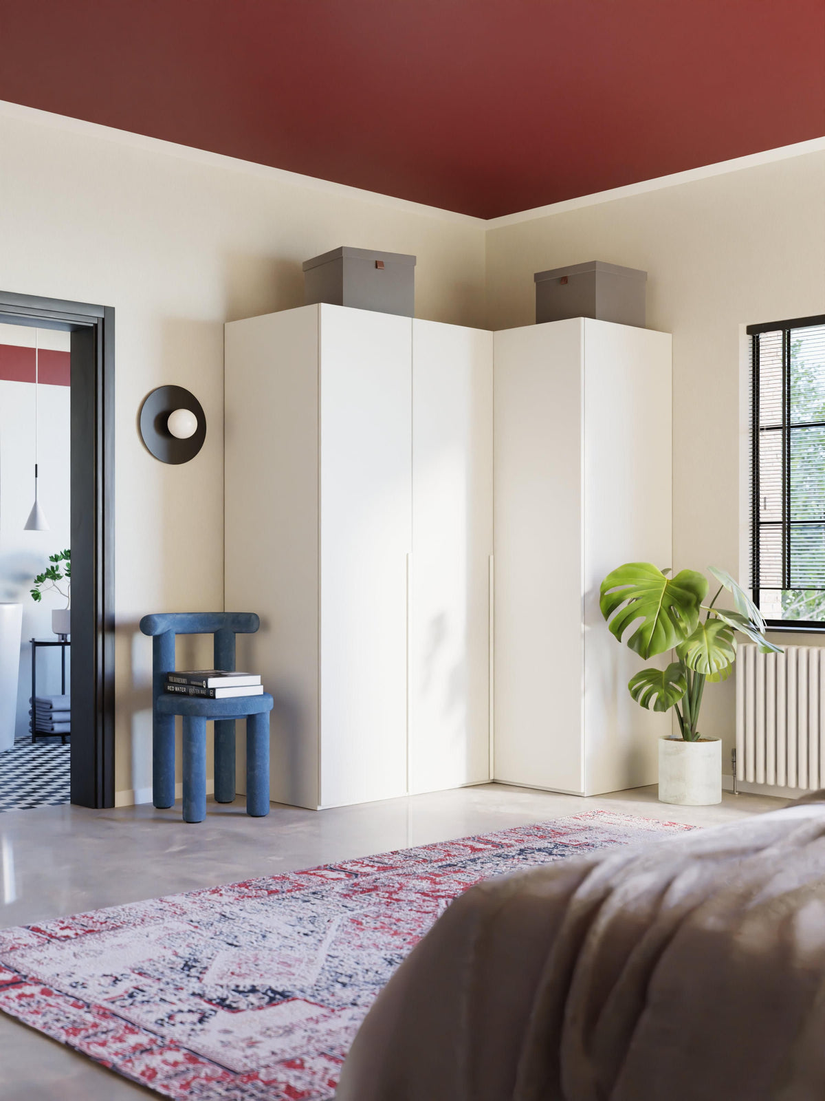 Lenvaro Modular Corner Wardrobe, 165 cm Wide, in Various Sizes