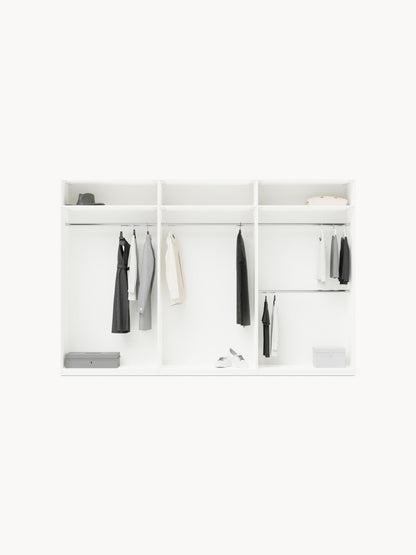 Lenvaro Modular Hinged-Door Wardrobe, 300 cm Wide, in Various Sizes