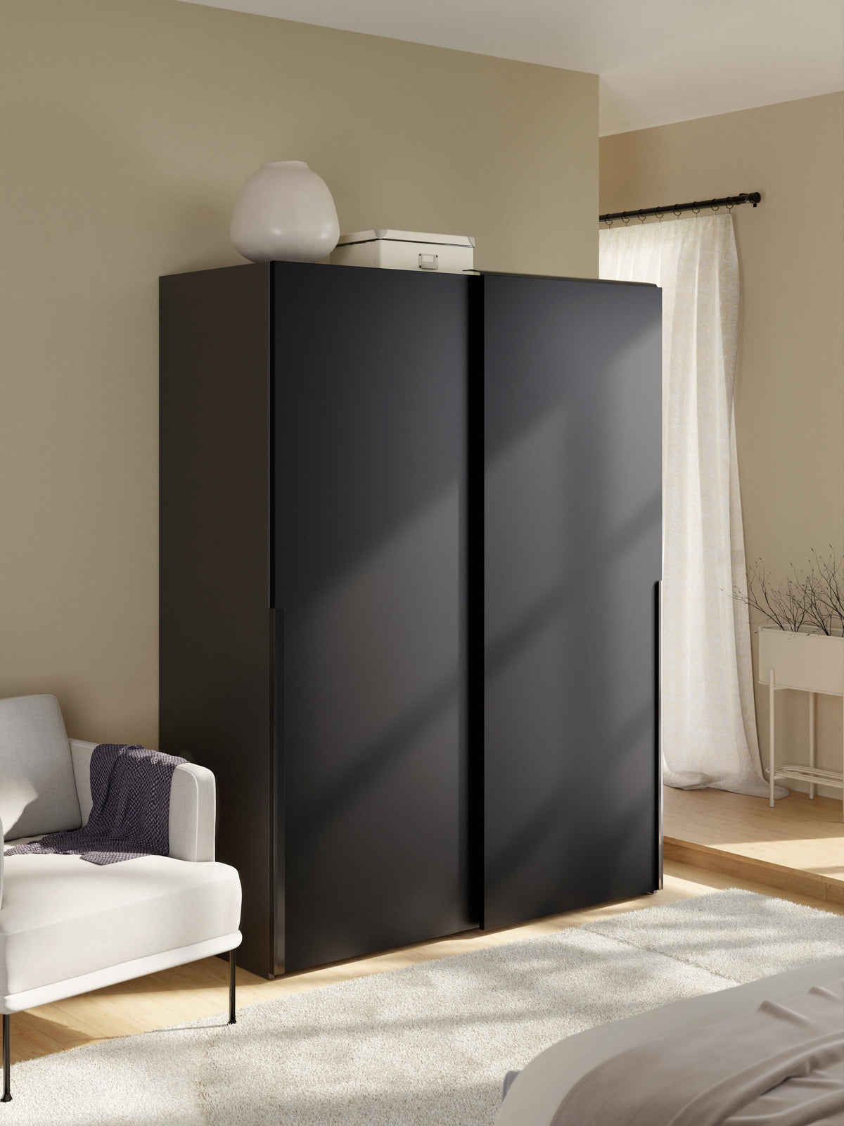 Lenvaro Modular Sliding-Door Wardrobe, 150 cm Wide, in Various Sizes