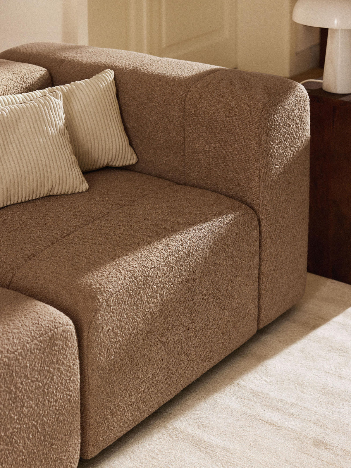 Lenvira Corner Module in Bouclé