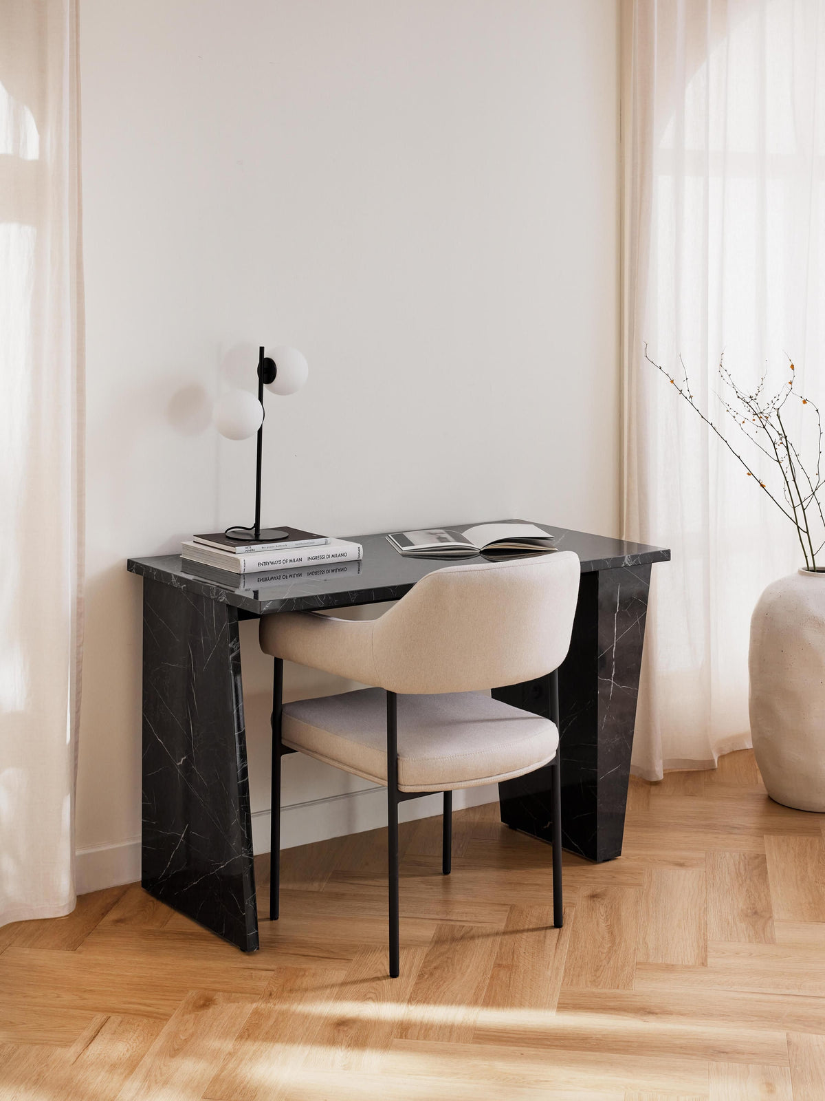 Lianvo Desk in Marble Look