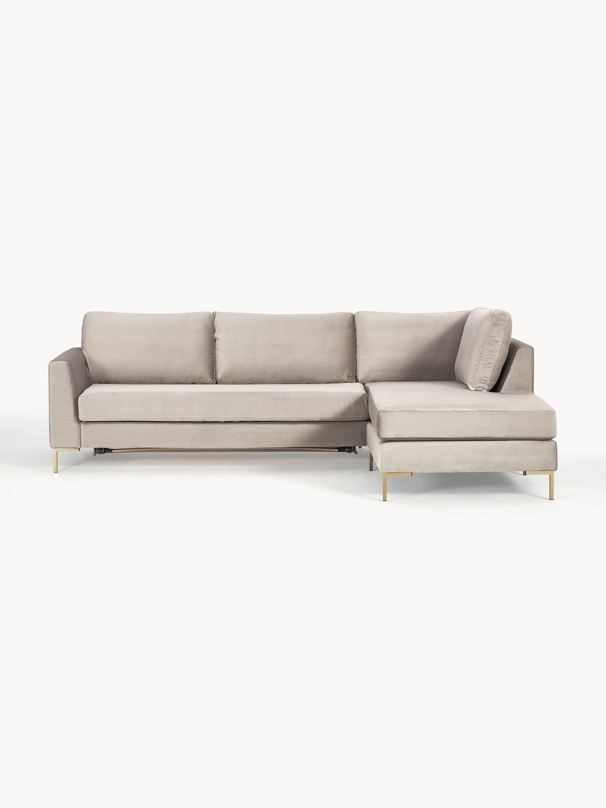 Lunvira Sofa Bed in Velvet with Mattress, 3-Seater