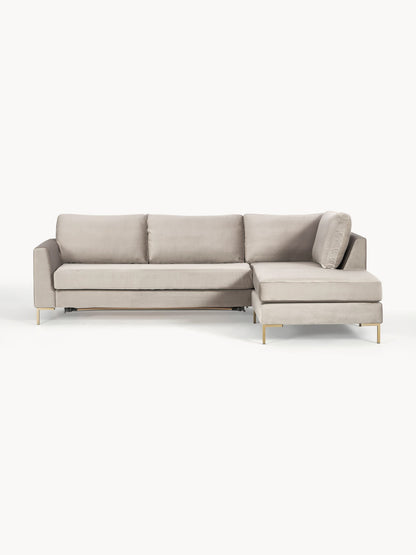 Lunvira Sofa Bed in Velvet with Mattress, 3-Seater