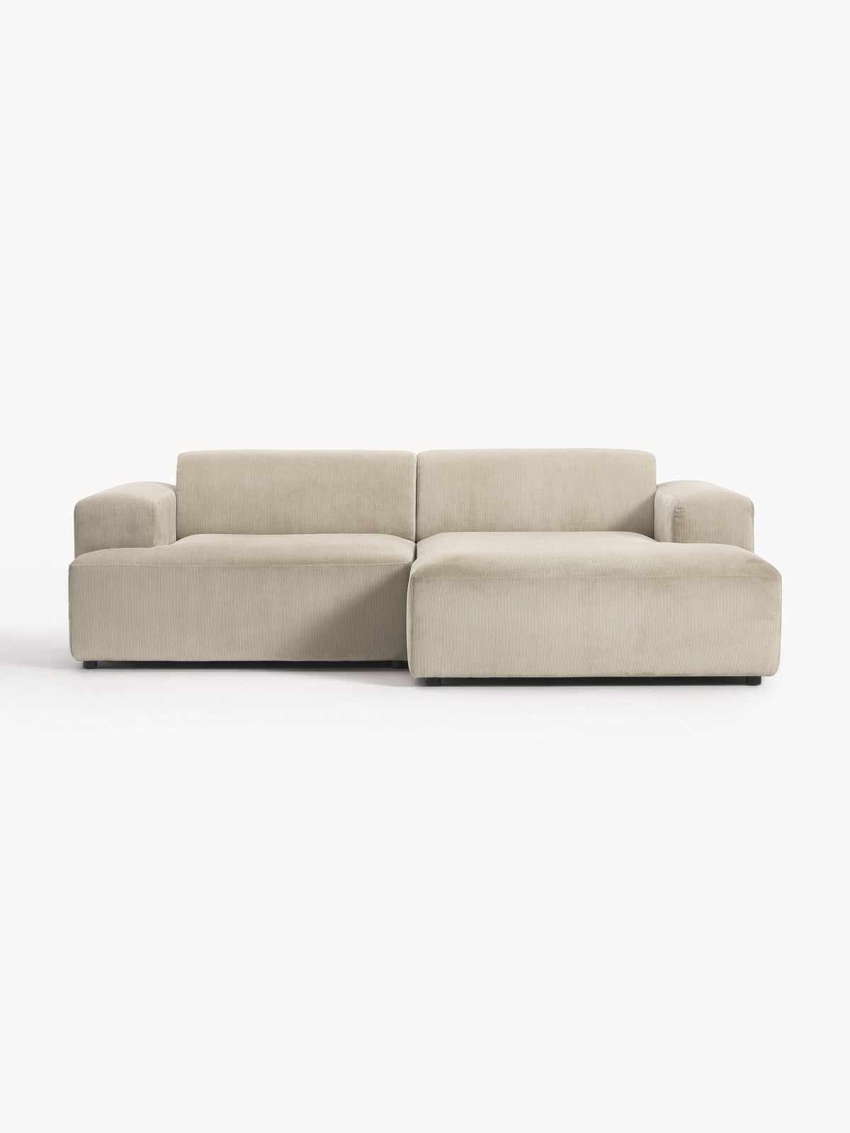 Melvora Corner Sofa in Corduroy, 3-Seater