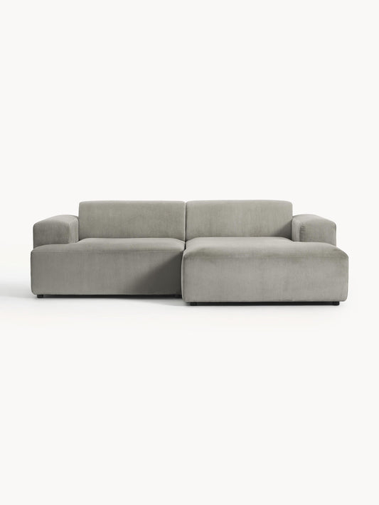 Melvora Corner Sofa in Corduroy, 3-Seater