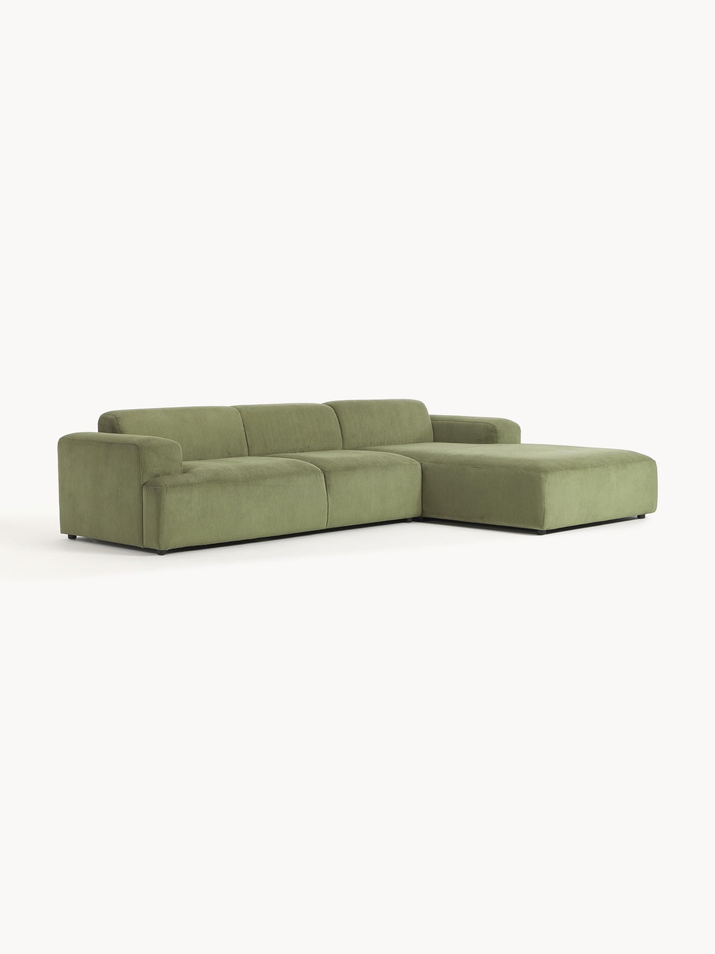 Melvora Corner Sofa in Corduroy, 4-Seater