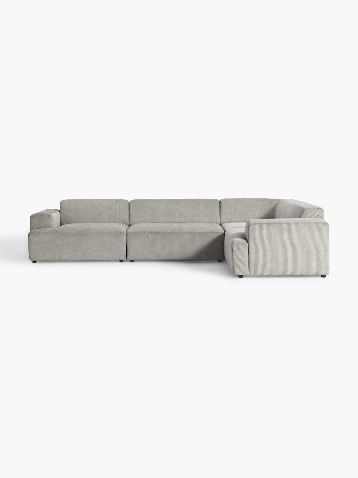 Melvora Large Corduroy Corner Sofa (4-Seater)