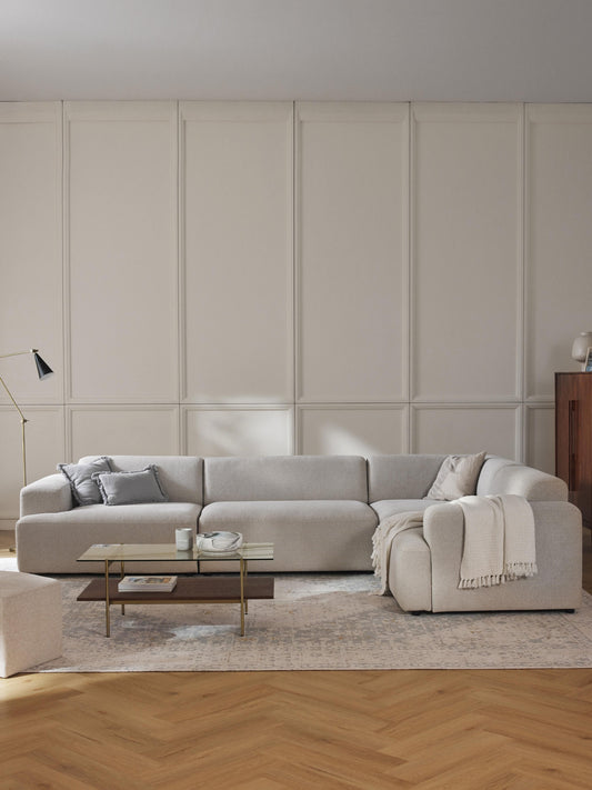 Melvora Large Corner Sofa, 4-Seater