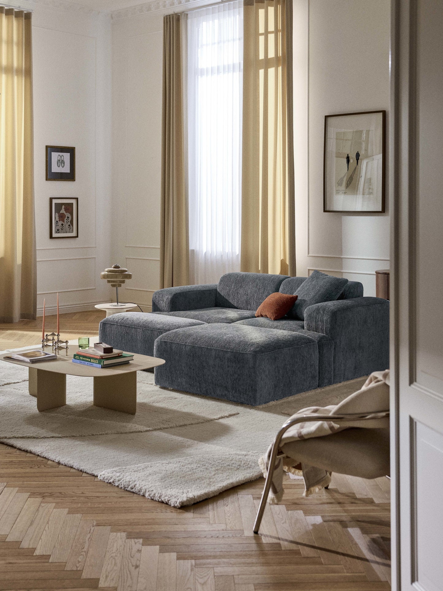 Melvora Ottoman, W 99 x D 72 cm