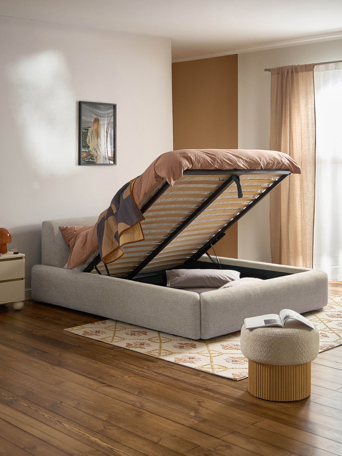 Melvora Upholstered Bed with Storage