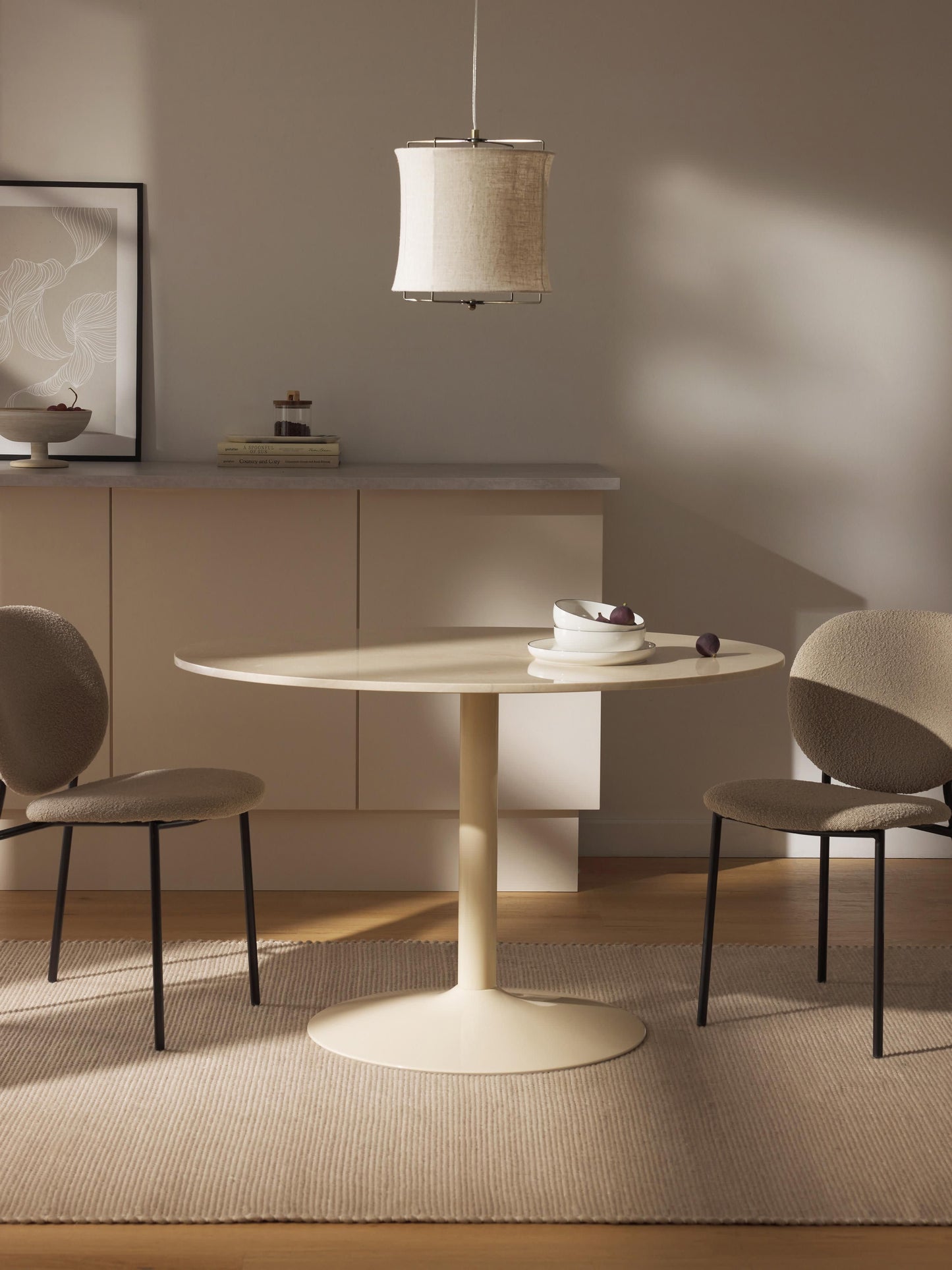 Milvana Oval Marble Dining Table, 120 x 90 cm