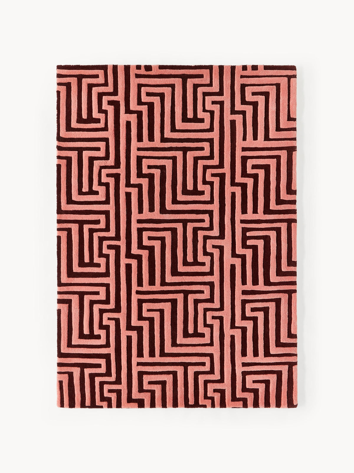 Montvero Hand-Tufted Wool Rug with Raised High-Low Texture