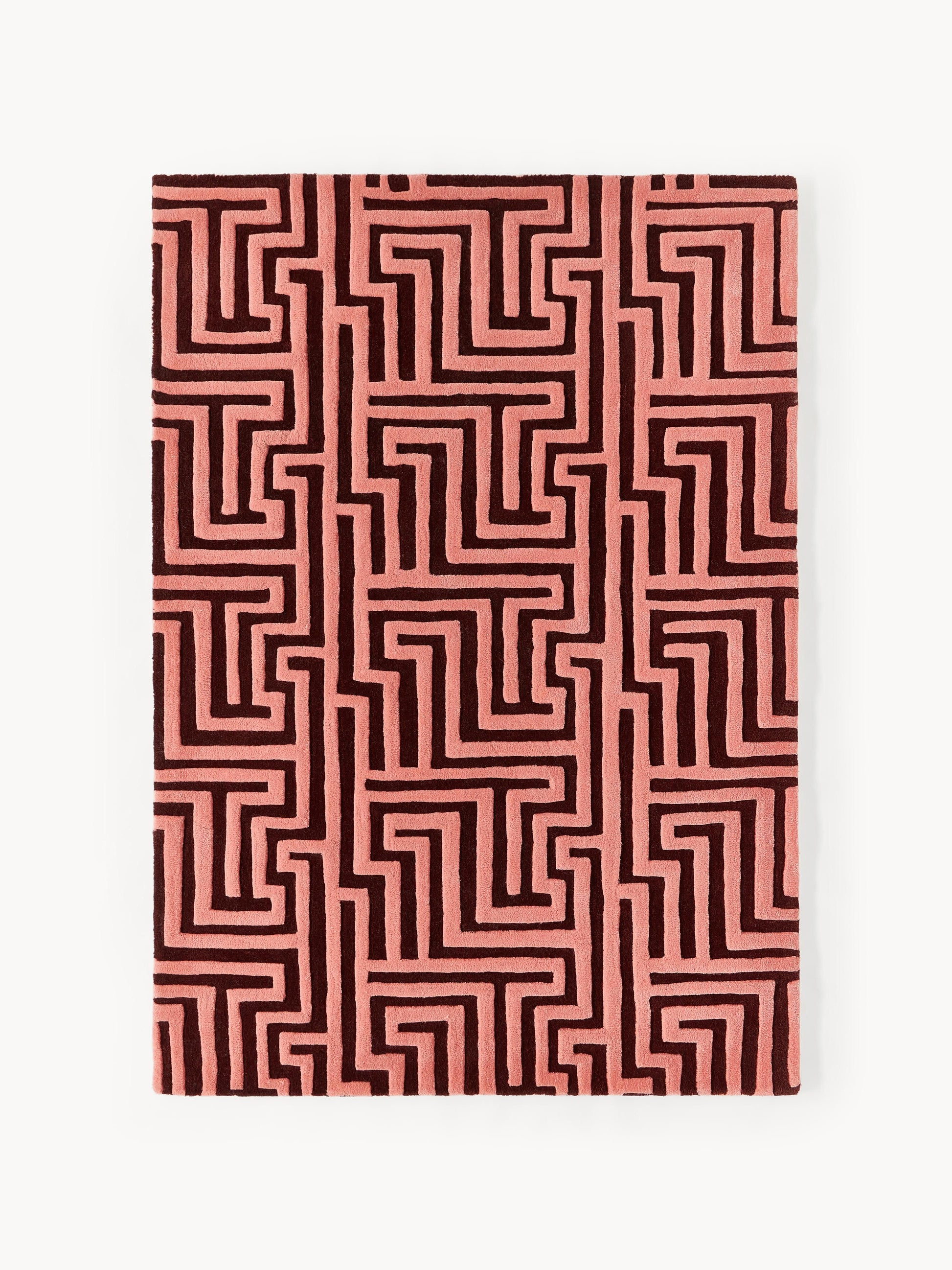 Montvero Hand-Tufted Wool Rug with Raised High-Low Texture