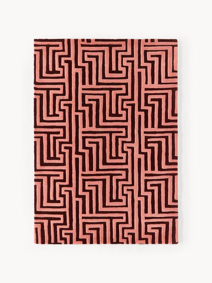 Montvero Hand-Tufted Wool Rug with Raised High-Low Texture