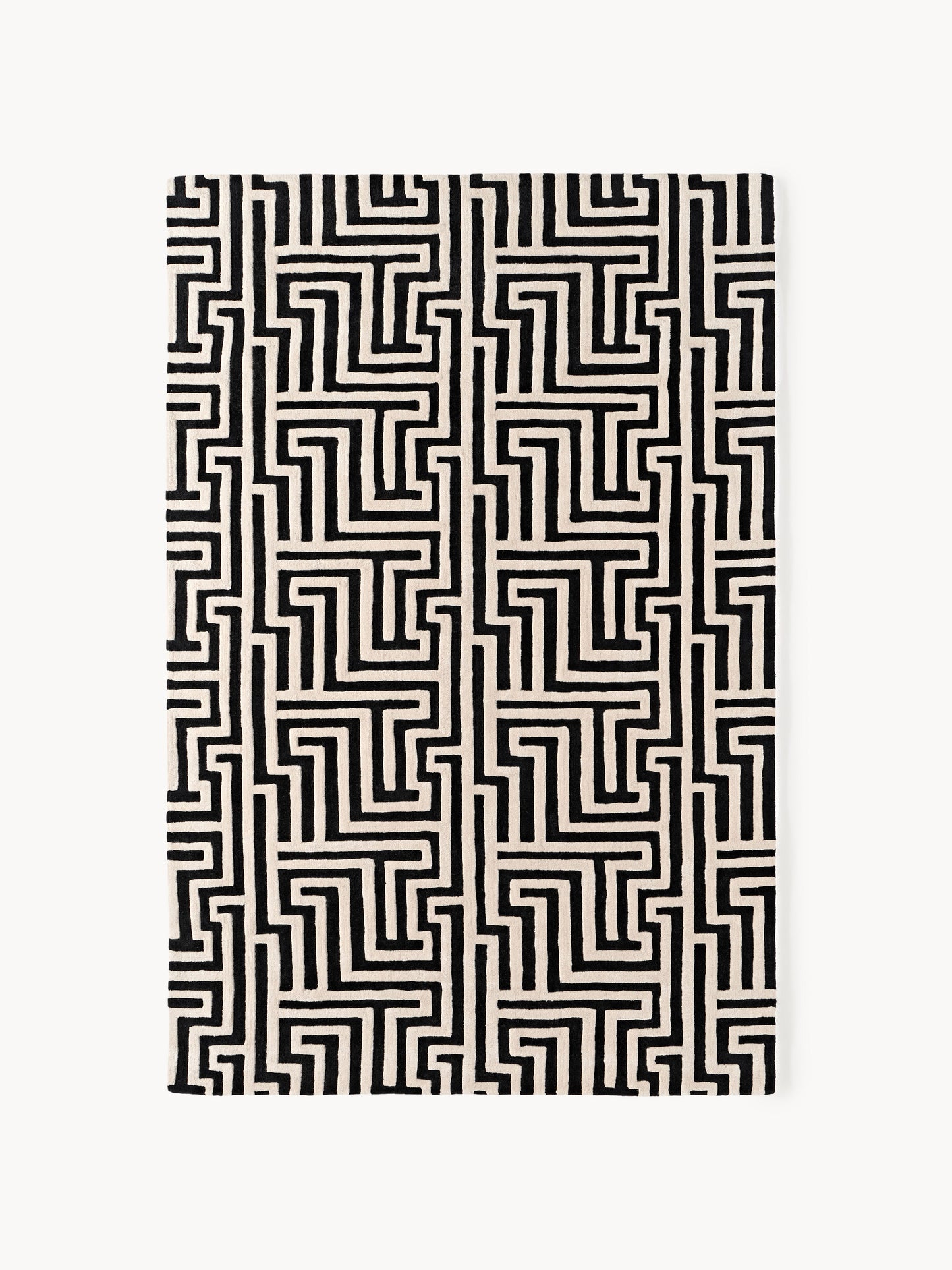 Montvero Hand-Tufted Wool Rug with Raised High-Low Texture