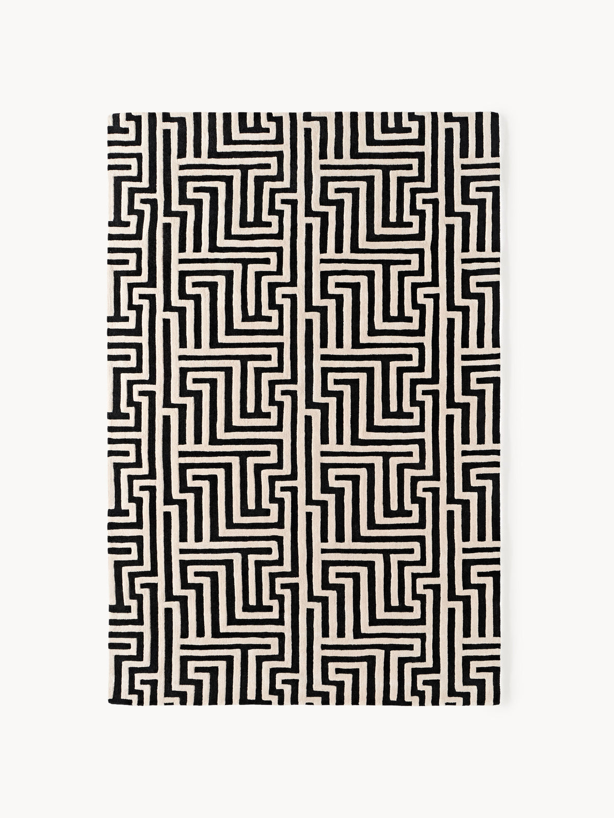 Montvero Hand-Tufted Wool Rug with Raised High-Low Texture