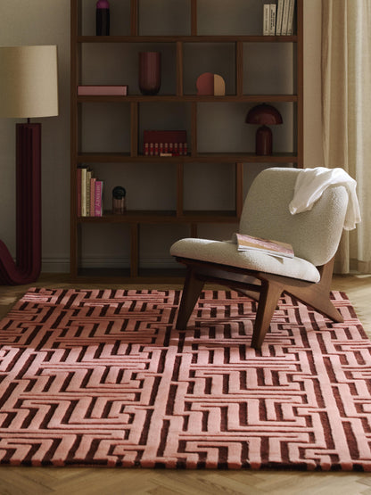 Montvero Hand-Tufted Wool Rug with Raised High-Low Texture