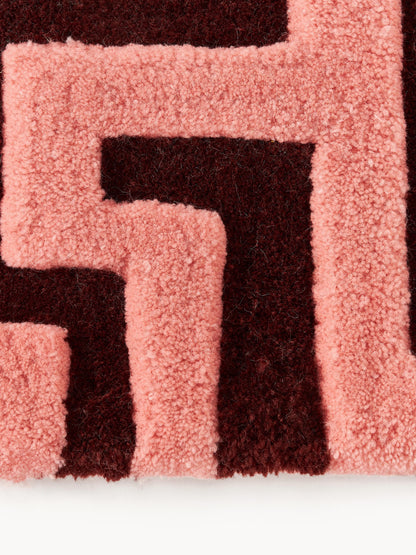 Montvero Hand-Tufted Wool Rug with Raised High-Low Texture