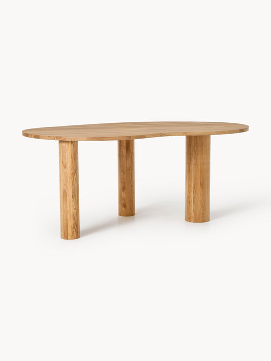 Narvano Oak Dining Table with Organic Shape, in Various Sizes