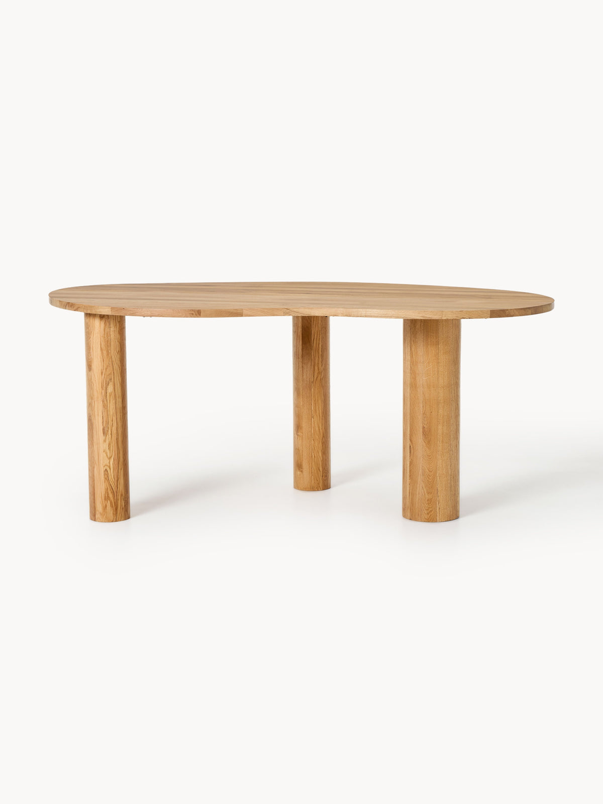 Narvano Oak Dining Table with Organic Shape, in Various Sizes