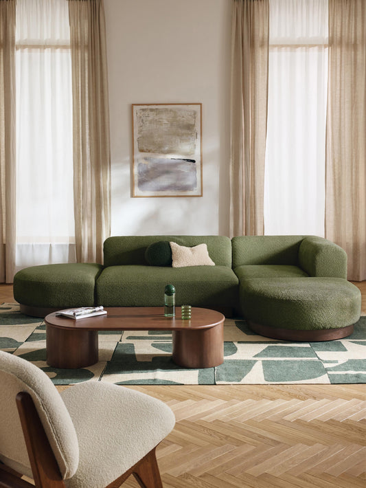 Natvira Modular Teddy Bouclé Corner Sofa