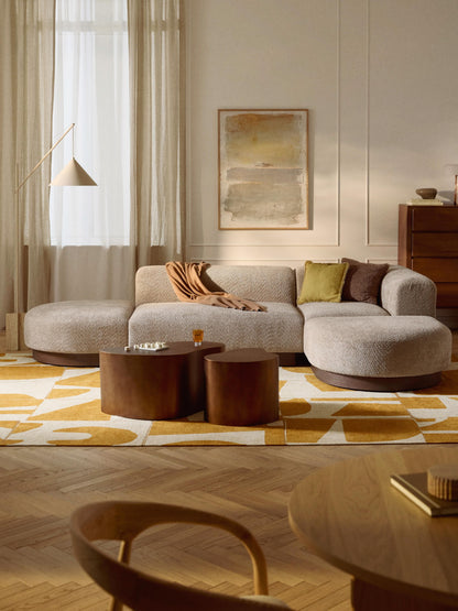 Natvira Modular Teddy Bouclé Corner Sofa
