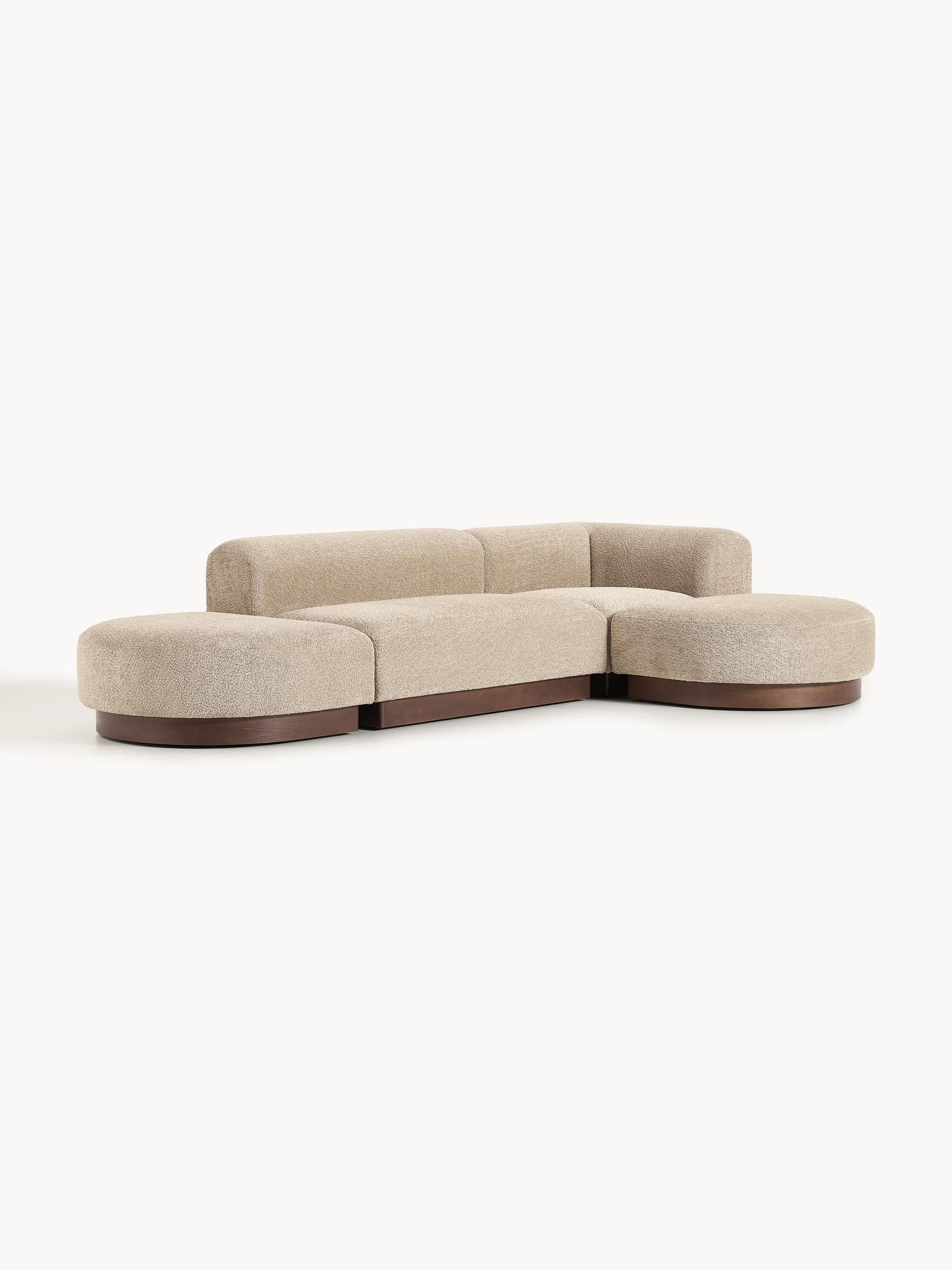 Natvira Modular Teddy Bouclé Corner Sofa