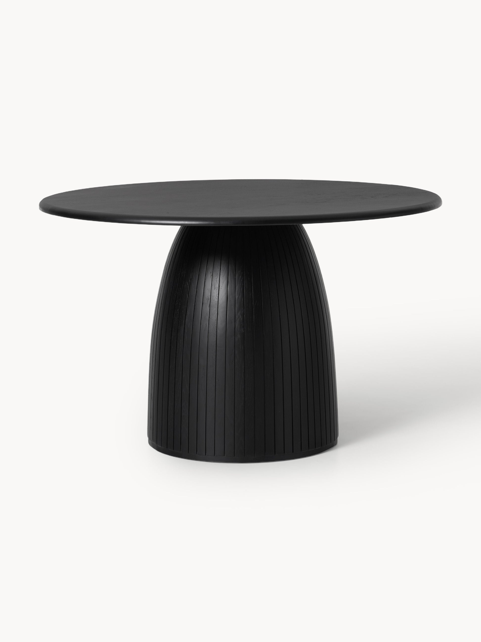 Nelvara Round Dining Table with Fluted Texture, in Various Sizes