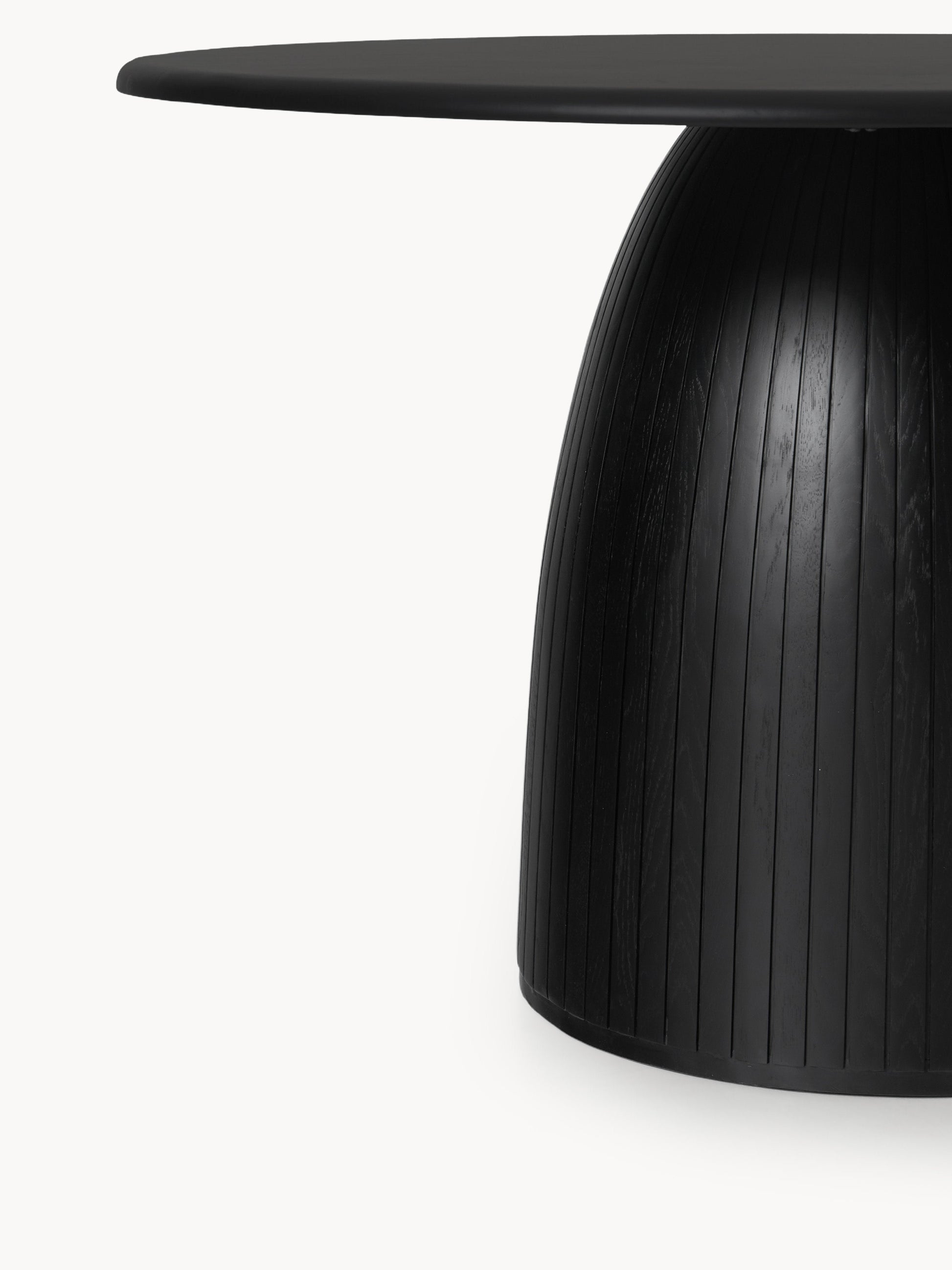 Nelvara Round Dining Table with Fluted Texture, in Various Sizes