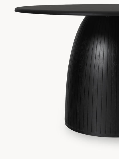 Nelvara Round Dining Table with Fluted Texture, in Various Sizes
