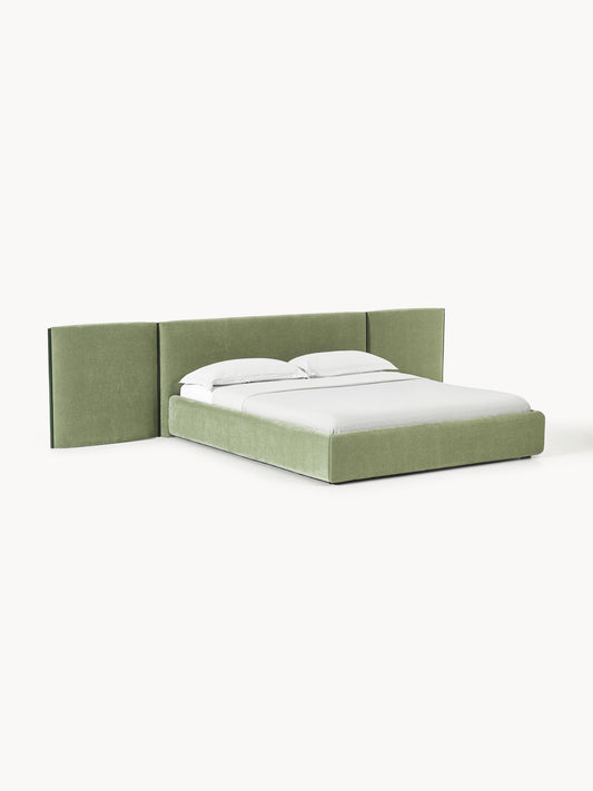 Otvano Upholstered Bed with Folding Headboard
